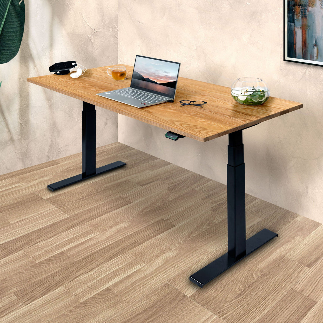 KLIK Series Natural White Oak Standing Desk