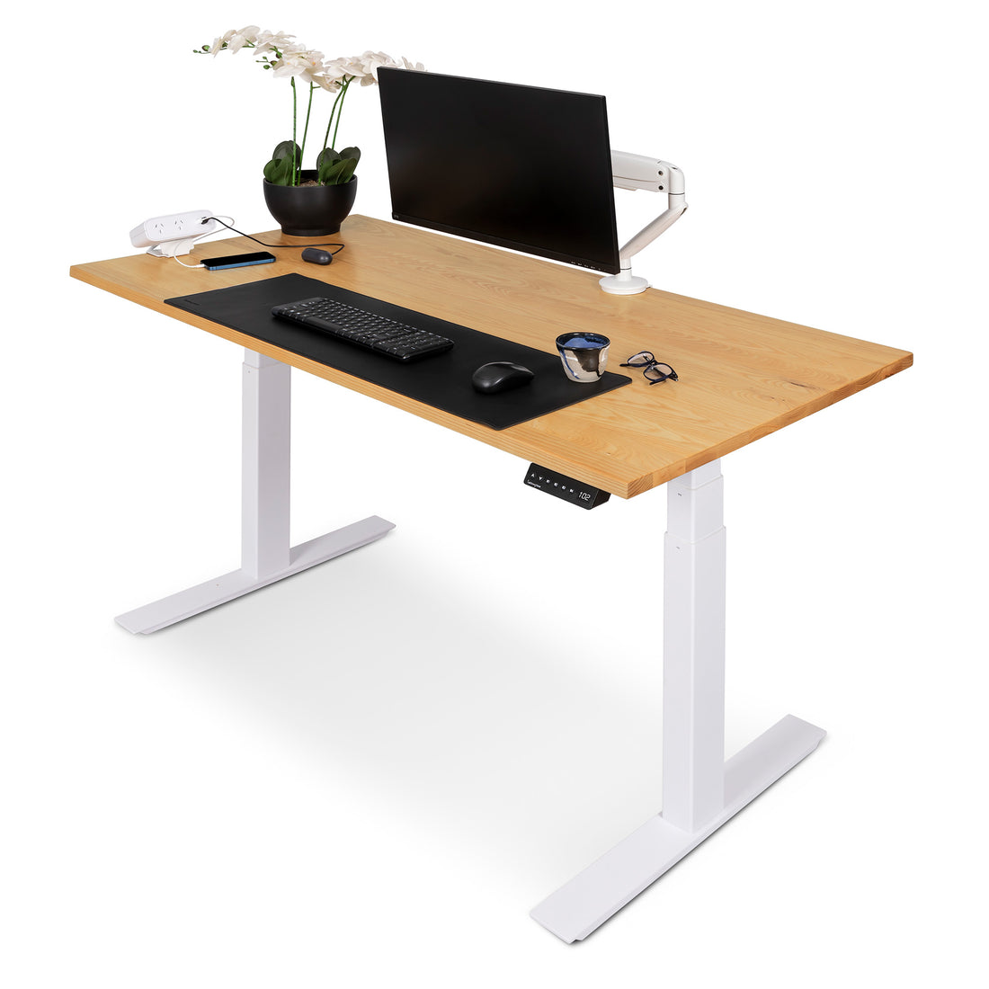 PRO+ Series Natural White Oak Standing Desk