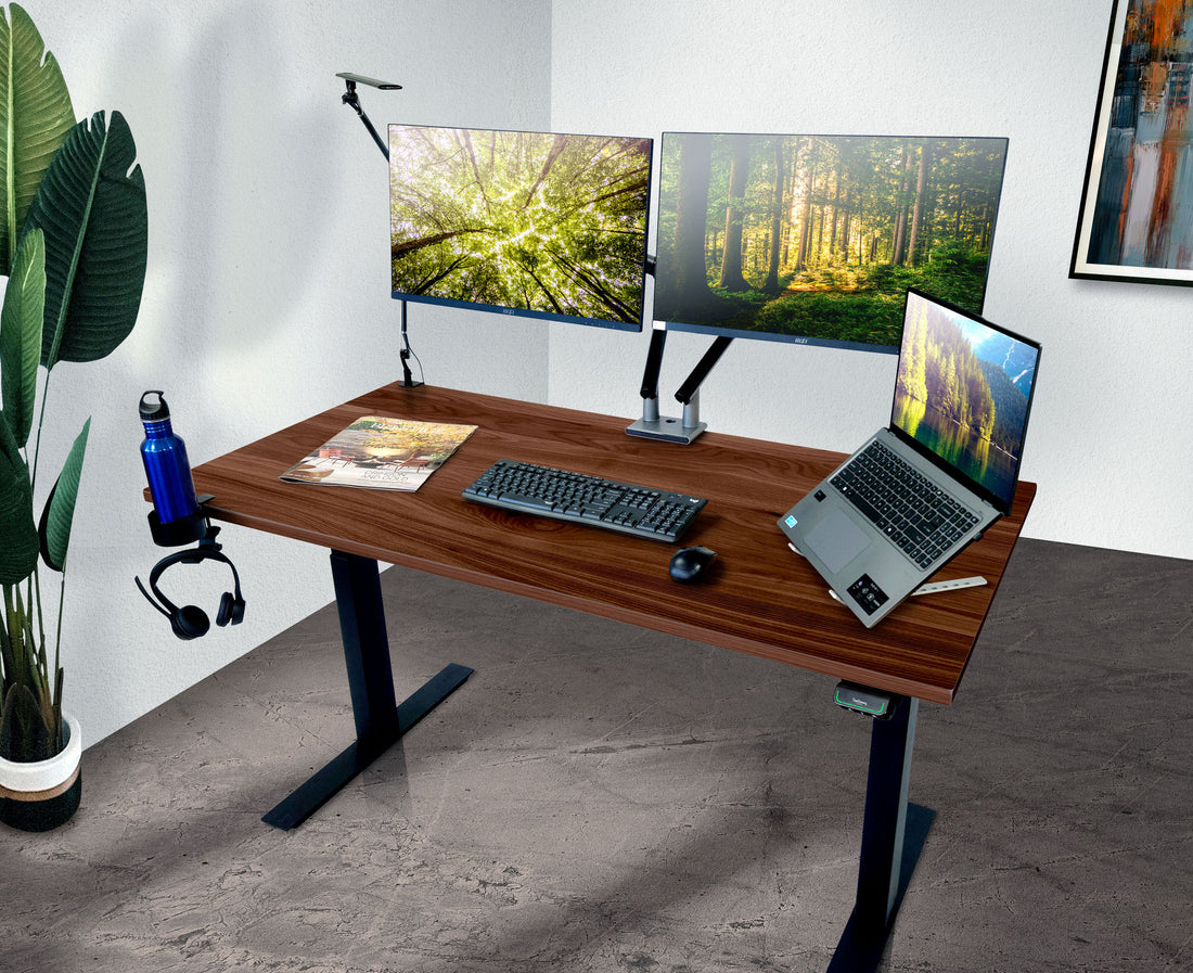 KLIK Series Walnut Standing Desk
