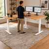 PRO+ Corner Rubberwood Standing Desk