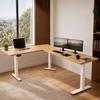 PRO+ Corner Natural White Oak Standing Desk