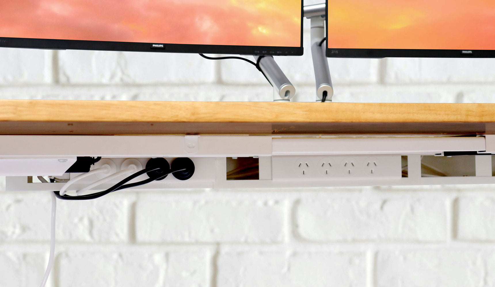 KLIK Series Rubberwood Electric Standing Desks | UpDown Desk