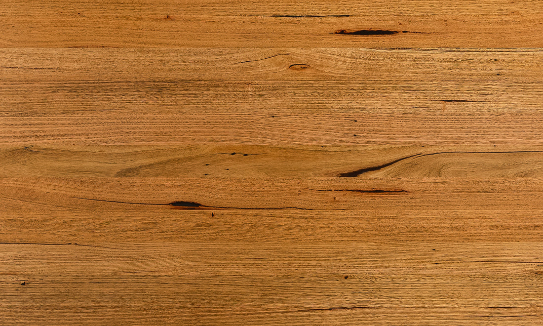 Corner of Dark Recycled Messmate Standing Desk