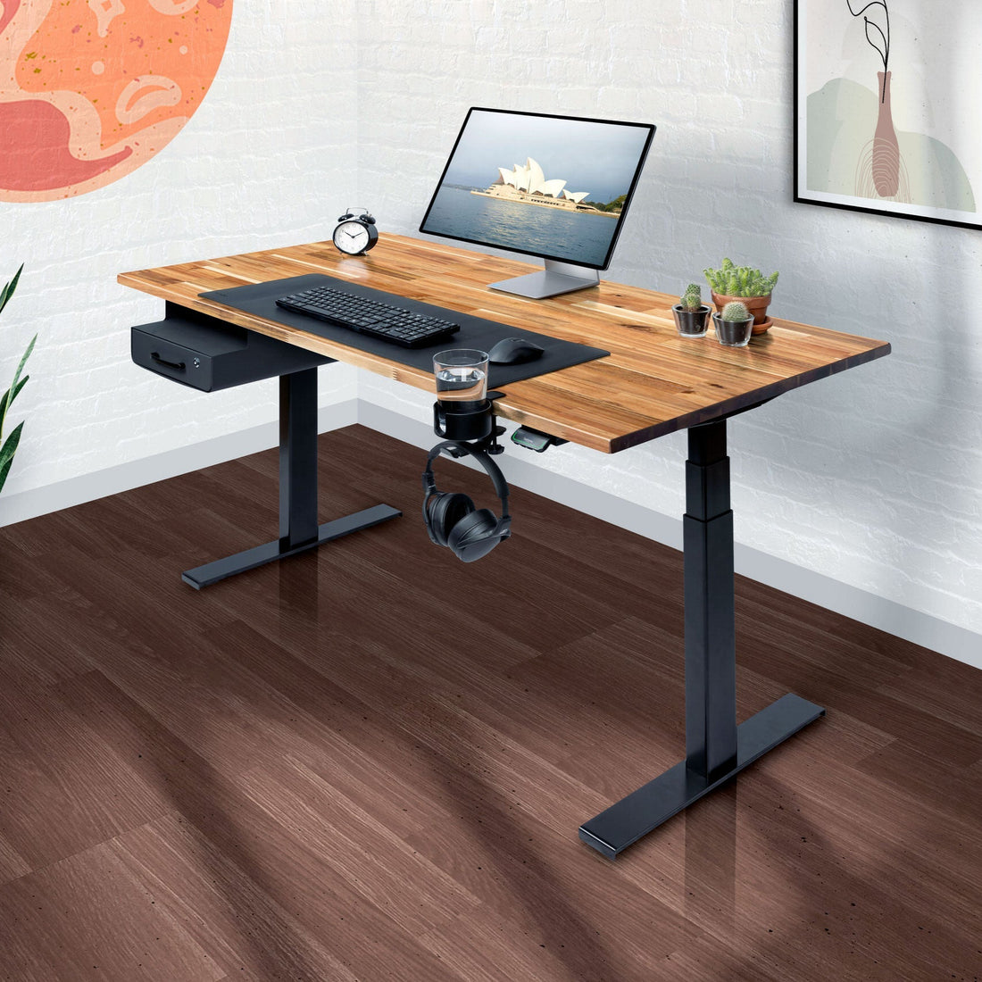 KLIK Series Acacia Standing Desk