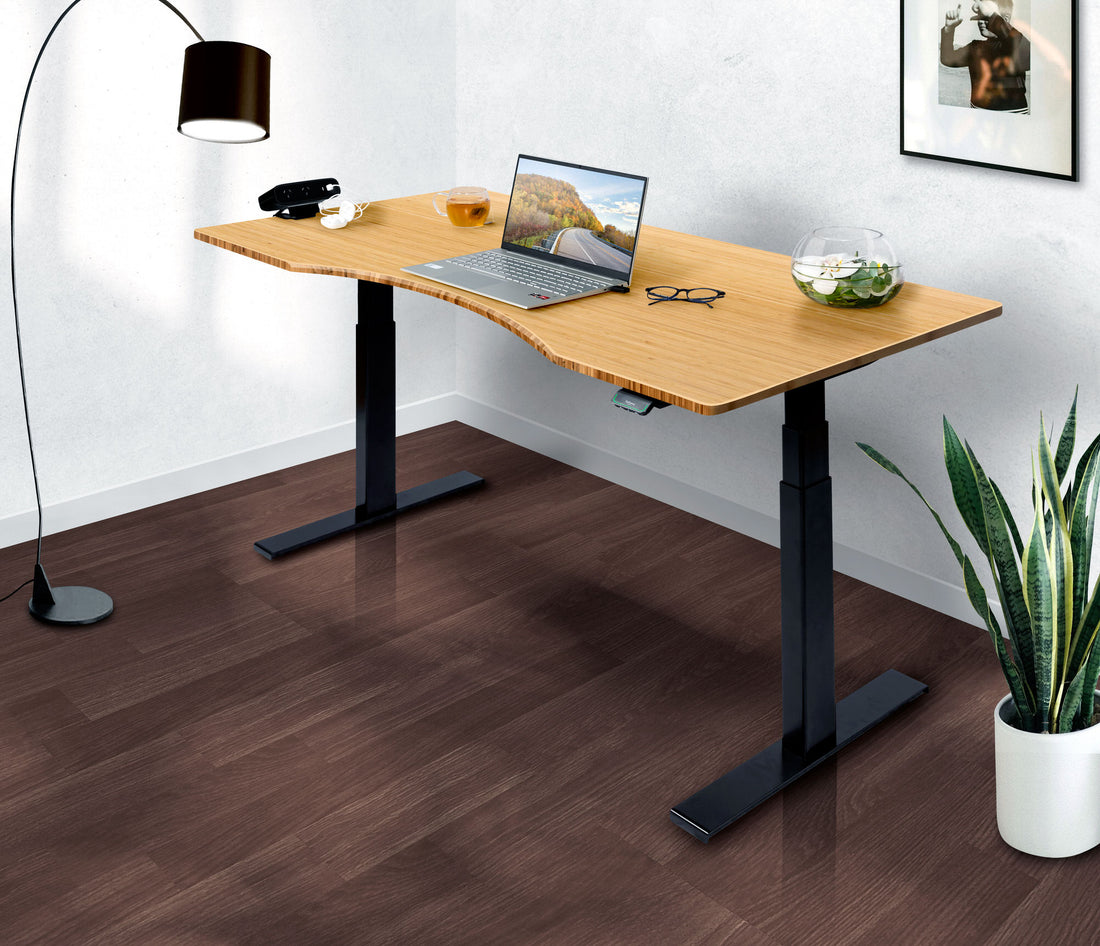 KLIK Series Bamboo Ergo Curve Standing Desk