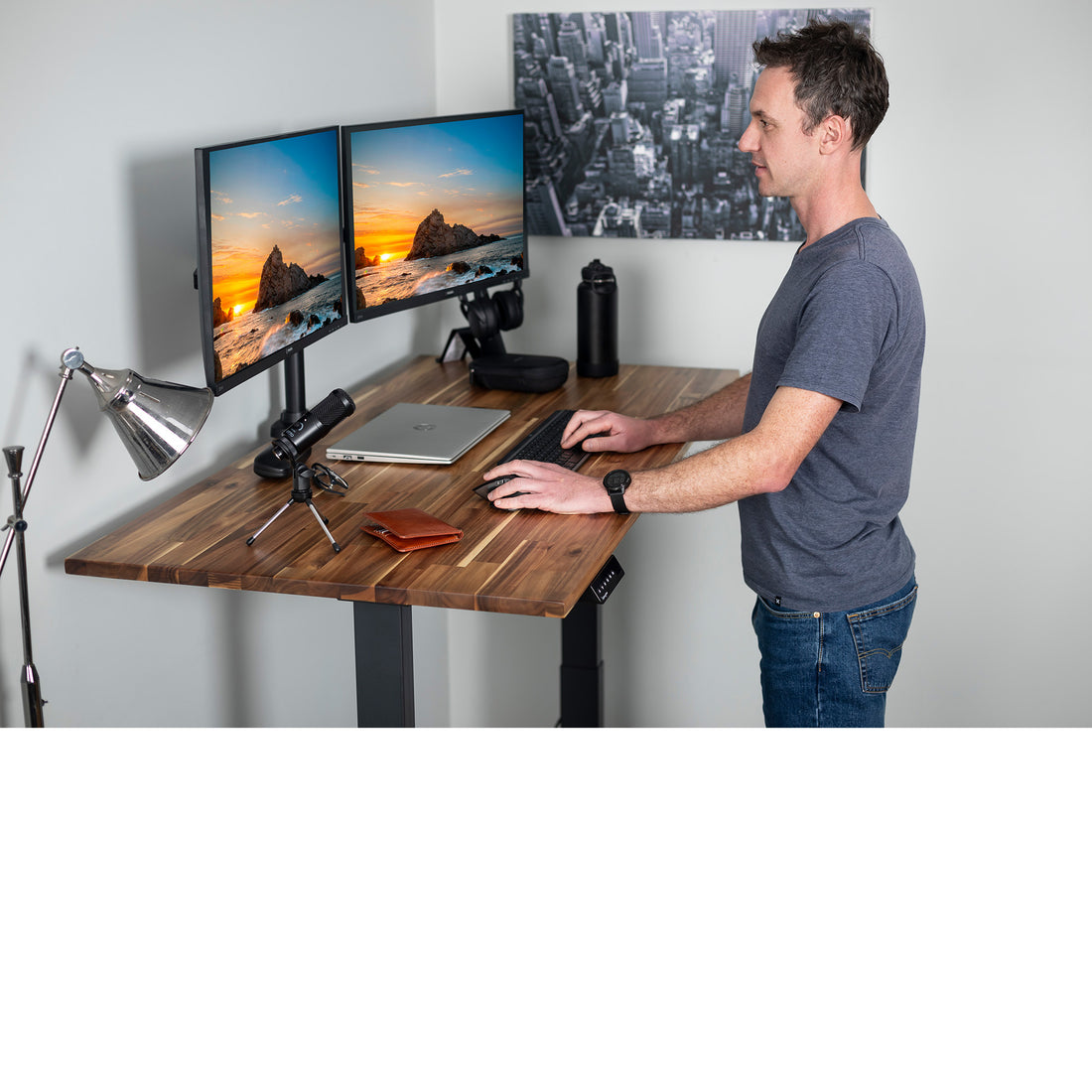 PRO+Series Pheasantwood Standing Desk