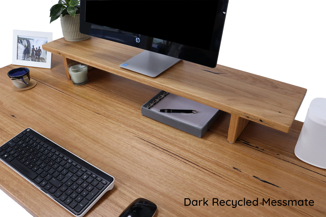 PRO Series Manual Dark Recycled Messmate Standing Desk