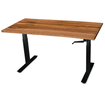 Manual Crank Dark Recycled Messmate Standing Desk