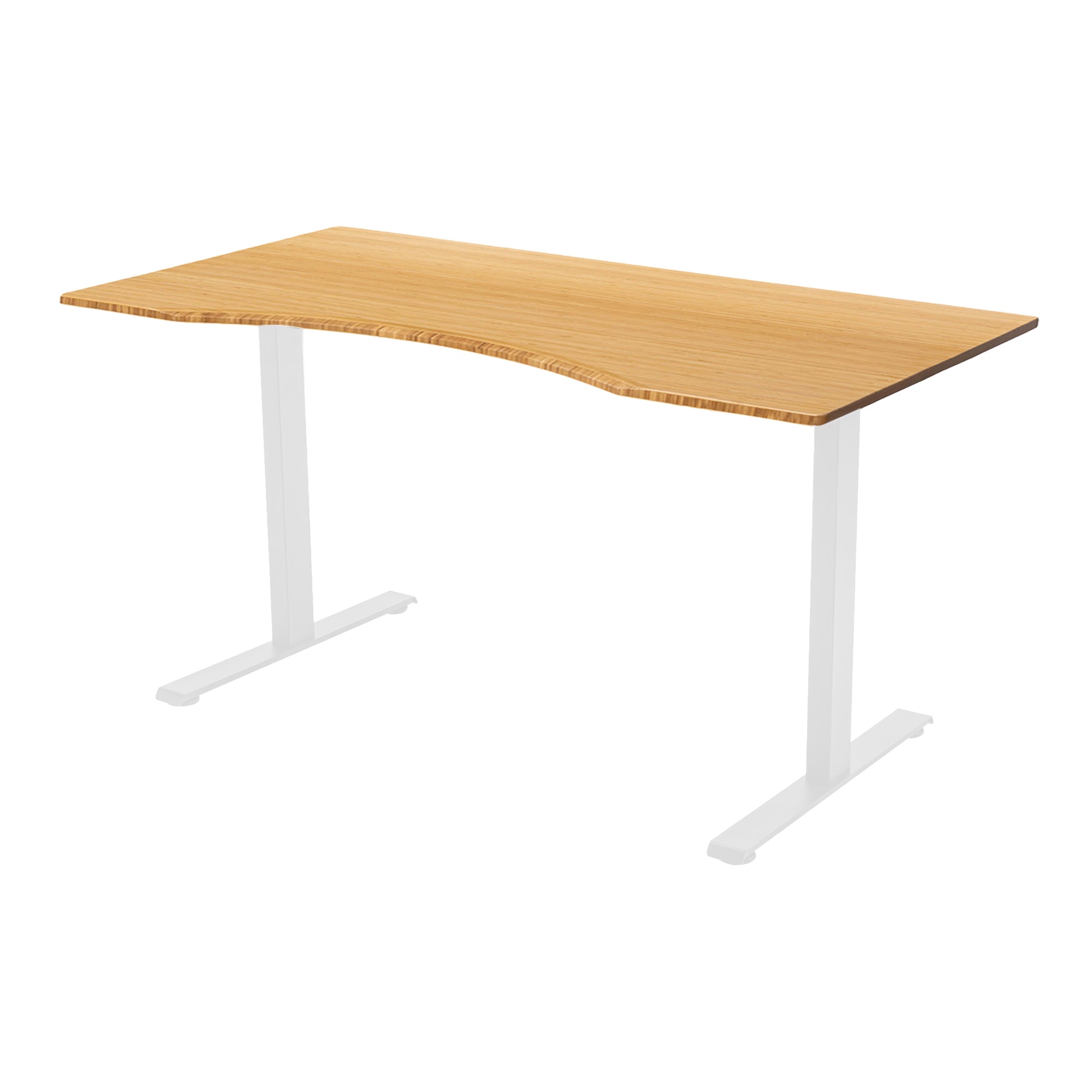 Fixed Bamboo Ergo Curve Desk