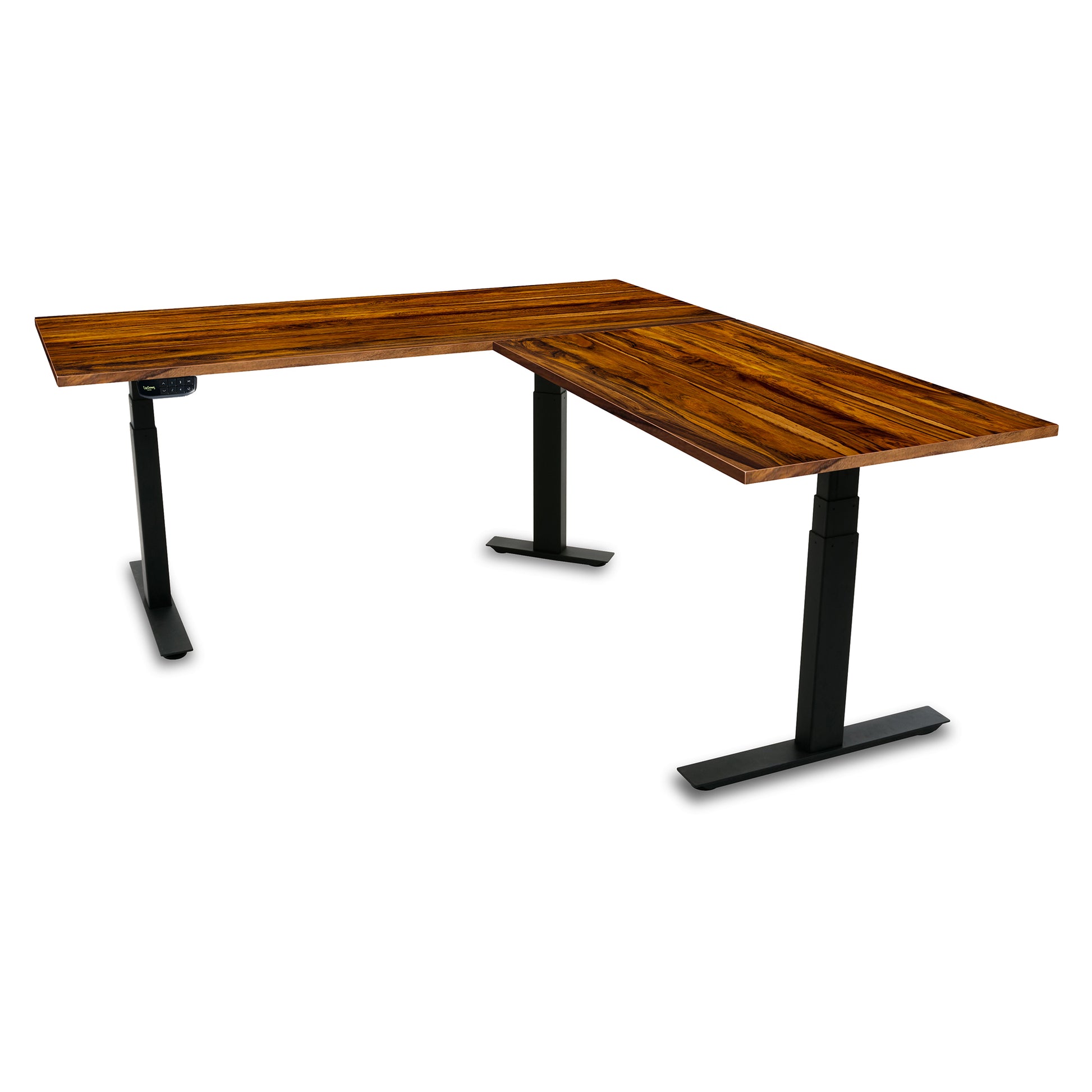 PRO+ Series Corner Pheasantwood Standing Desk