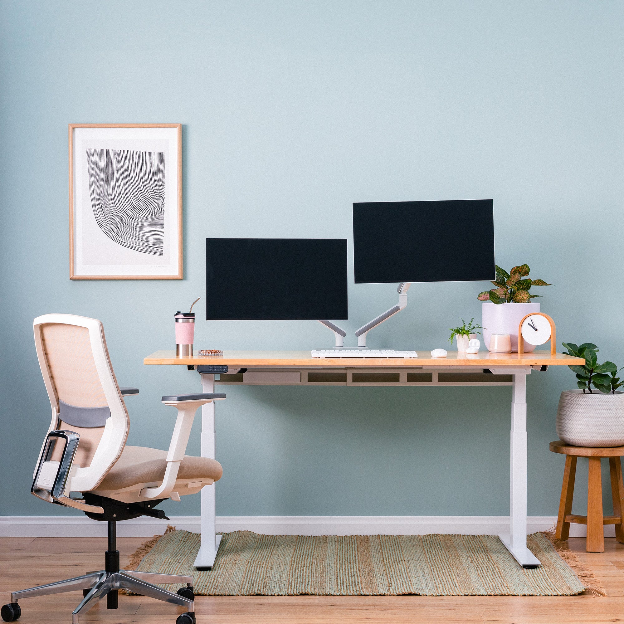 PRO+ Series Rubberwood Electric Standing Desks | UpDown Desk