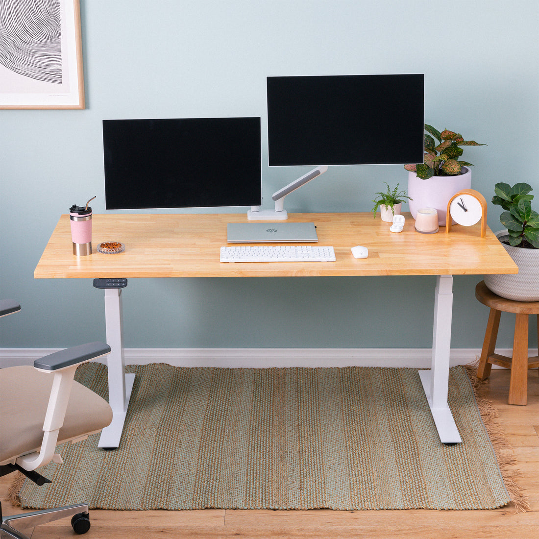 PRO+ Rubberwood Standing Desk