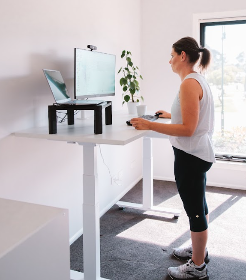 White Melamine Standing Desk