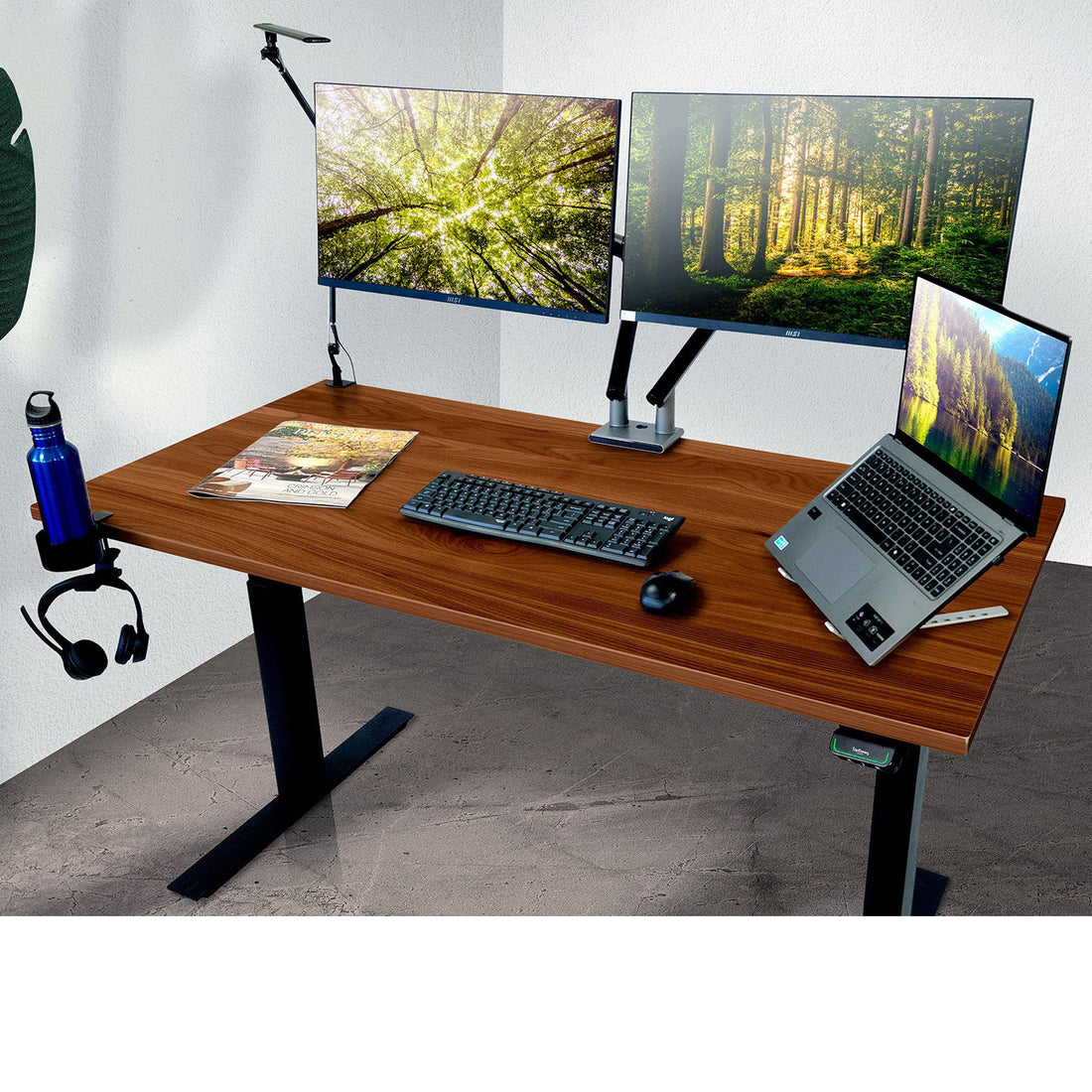 KLIK Series Walnut Standing Desk