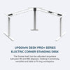 PRO+ Corner Acacia Standing Desk