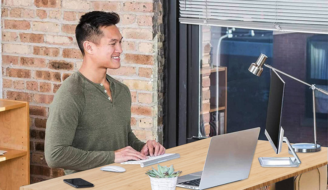 UpDown Desk PRO+ Sit-Stand Desk American Oak Desktop | UpDown Desks