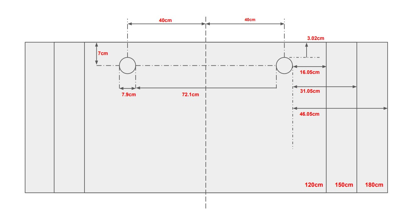Pair of Metal Cable Hole Desk Grommets UpDown Desks