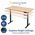 UpDown Desk PRO Series Electric Standing Desk with Jarrah Desktop - Features & Benefits 4