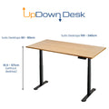 UpDown Desk PRO Series Electric Standing Desk with Jarrah Desktop - Features & Benefits 5