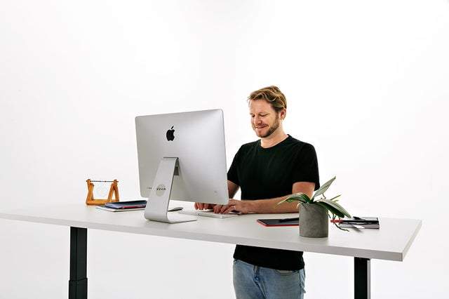 UpDown Desk PRO Series Electric Standing Desk with Melamine Desktop - Lifestyle 4