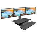 Standesk Memory Electric Sit Stand Desk Black Triple Monitors
