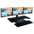 Standesk Pro Memory Electric Sit Stand Desk Black Triple Monitors