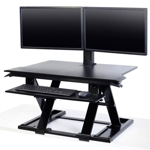 Ergotron WorkFit TX Sit Stand Workstation Dual Monitors